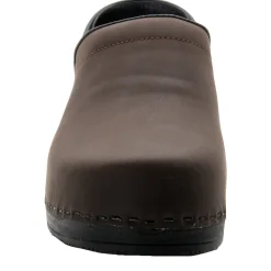 BJORK PRO LIAM Men's Brown Oiled Leather Clogs - CLOSEOUT