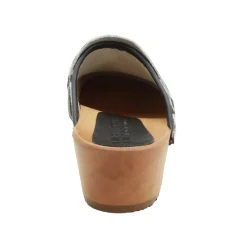 BJORK Safari Wood Open Back Dalmation Clogs - CLOSEOUT
