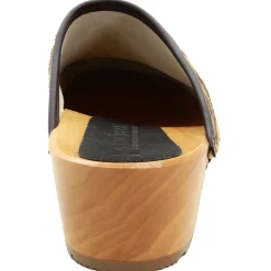 BJORK Safari Wood Open Back Giraffe Clogs - CLOSEOUT