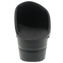 BJORK SARA OPEN BACK Oiled Leather Clogs - CLOSEOUT