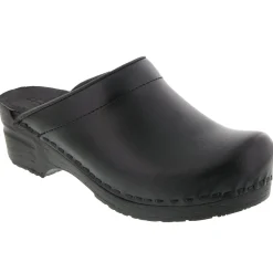 BJORK STELLA Open Back Cabrio Leather Clogs