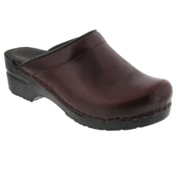 BJORK STELLA Open Back Cabrio Leather Clogs