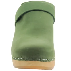 BJORK TIA Wooden Clogs in Oiled Leather - CLOSEOUT