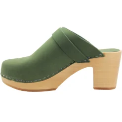 BJORK TIA Wooden Clogs in Oiled Leather - CLOSEOUT