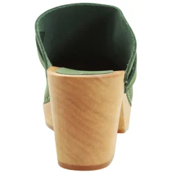 BJORK TIA Wooden Clogs in Oiled Leather - CLOSEOUT