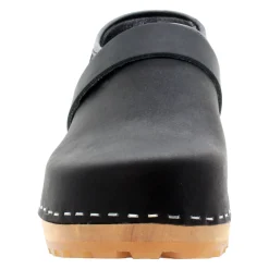 BJORK Tilda Wood Classic Closed Back Leather Clogs