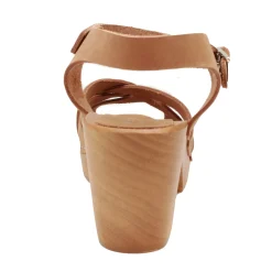 BJORK ULRIKA Swedish Wood Clog Sandals in Nubuck Leather