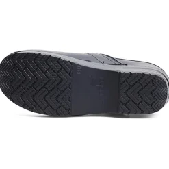 DANSKO Men's Professional Black Box Leather Clogs