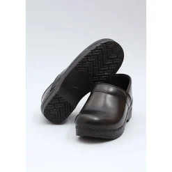 DANSKO Narrow Professional Black Cabrio Leather Clogs