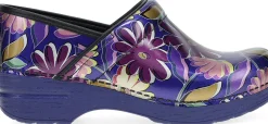 DANSKO Professional Indigo Flower Print Leather Clogs