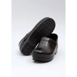 DANSKO WIDE Professional Black Box Leather Clogs