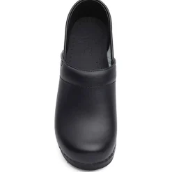 DANSKO WIDE Professional Black Box Leather Clogs