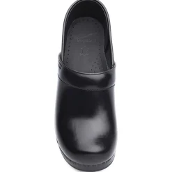 DANSKO WIDE Professional Black Cabrio Leather Clogs