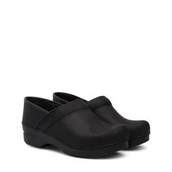 DANSKO WIDE Professional Black Oiled Leather Clogs