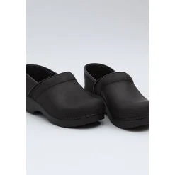 DANSKO WIDE Professional Black Oiled Leather Clogs