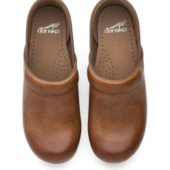 DANSKO WIDE Professional Honey Distressed Leather Clogs