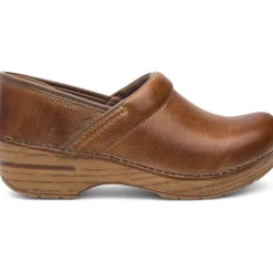 DANSKO WIDE Professional Honey Distressed Leather Clogs