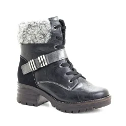 Dromedaris Kameryn Scrunched Leather & Faux Fur Boot