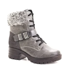 Dromedaris Kameryn Scrunched Leather & Faux Fur Boot