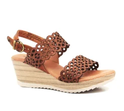 Dromedaris Libby Leather Wedge Sandal