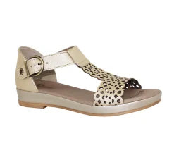 Dromedaris Suri Metallic Leather Sandals
