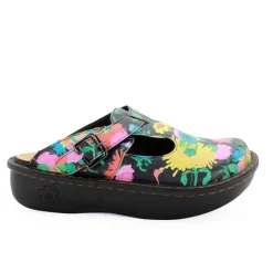 Sanosan Bella Comfort Slip-On Clogs in Sunflower Print