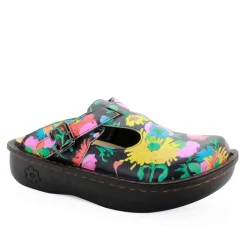 Sanosan Bella Comfort Slip-On Clogs in Sunflower Print
