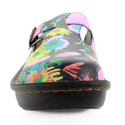 Sanosan Bella Comfort Slip-On Clogs in Sunflower Print