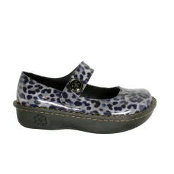 Sanosan Julia Comfort Mary-Jane Clogs in Black Leopard patent