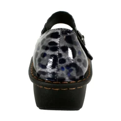 Sanosan Julia Comfort Mary-Jane Clogs in Black Leopard patent