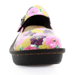 Sanosan Julia Comfort Mary-Jane Clogs in Bouquet Print