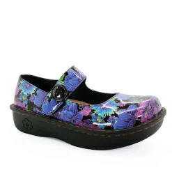 Sanosan Julia Comfort Mary-Jane Clogs in Midnight Garden