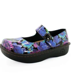 Sanosan Julia Comfort Mary-Jane Clogs in Midnight Garden