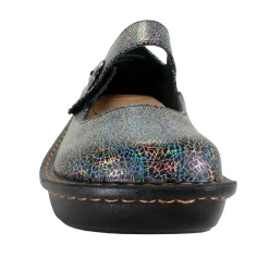 Sanosan Julia Comfort Mary-Jane Clogs in Silver Rainbow