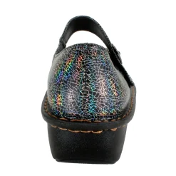 Sanosan Julia Comfort Mary-Jane Clogs in Silver Rainbow