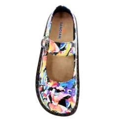 Sanosan Julia Comfort Mary-Jane Clogs in Splash Petal