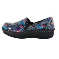 Sanosan Maria Comfort Slip-On Clogs in Mardi Gras print - CLOSEOUT